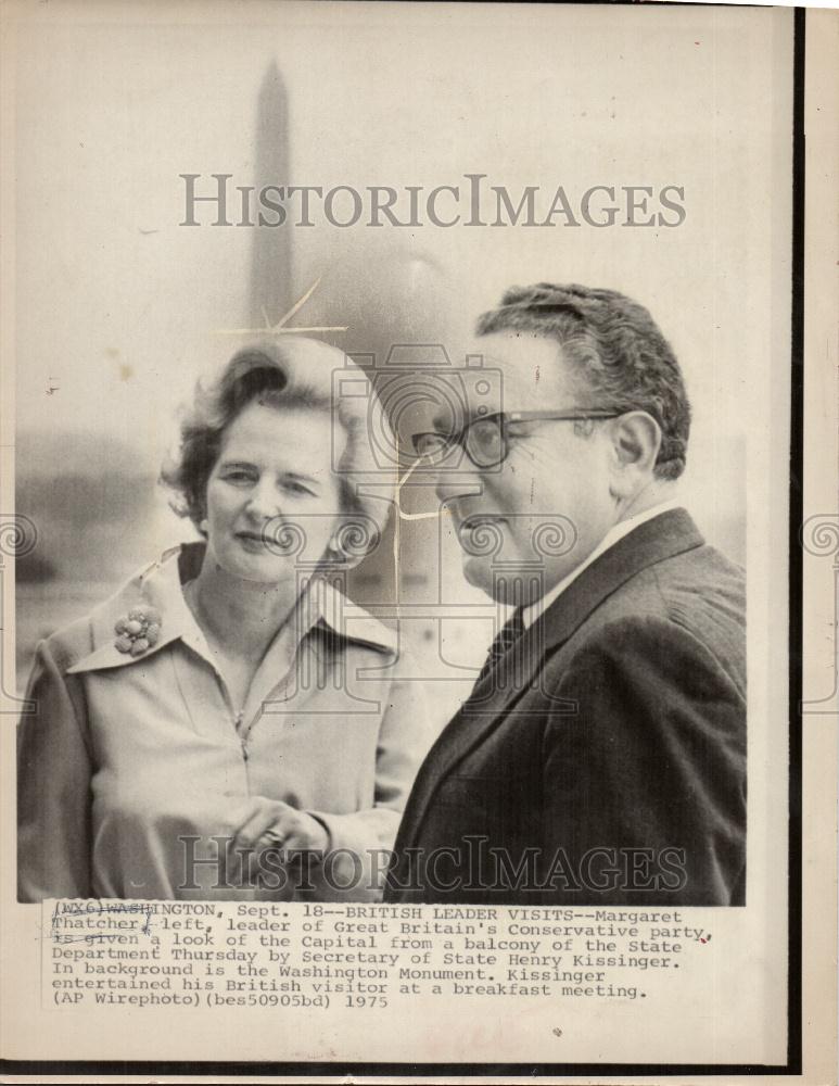 1975 Press Photo Margaret Thatcher Conservative party - Historic Images