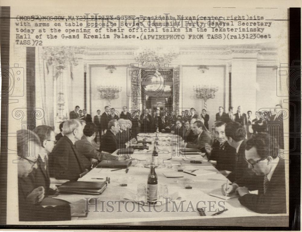 1972 Press Photo Richard Nixon Soviet Union Kremlin - Historic Images