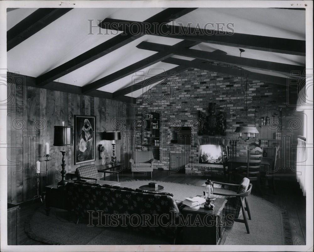 1965 Press Photo Birmingham Living Room Spanish Style - Historic Images