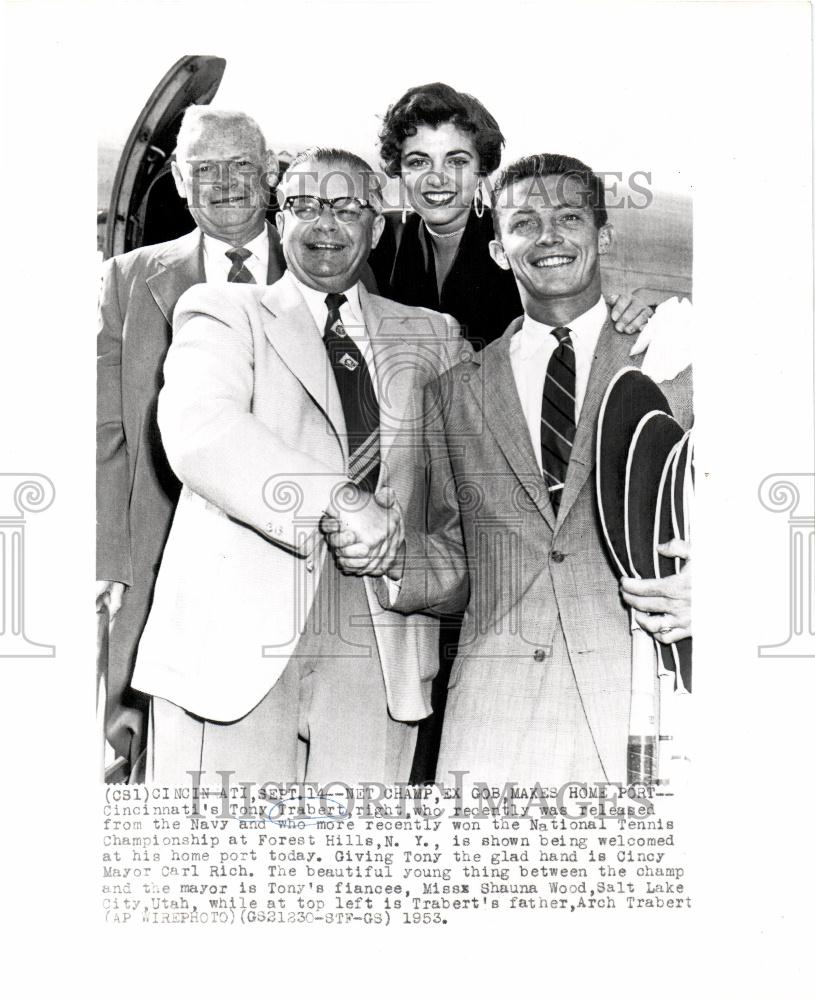 1953 Press Photo Tony Trabert Tennis - Historic Images