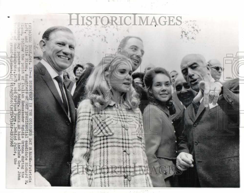 1968 Press Photo Julie Nixon Eisenhower Patricia Cox - Historic Images