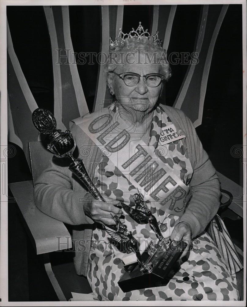 1967 Press Photo EMMA GINTHER Queen Old Timers Owoso - Historic Images