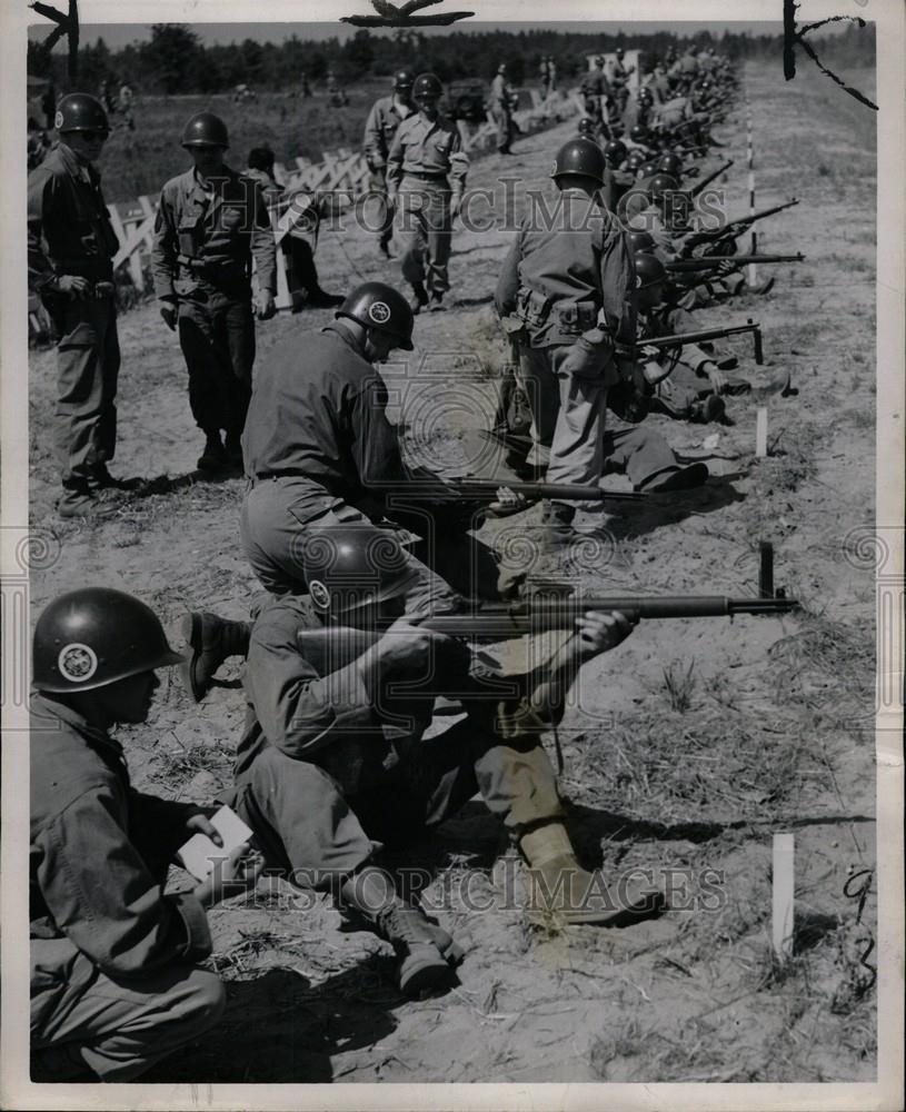 1950 Press Photo Detroit 425th Infantry Regiment - Historic Images