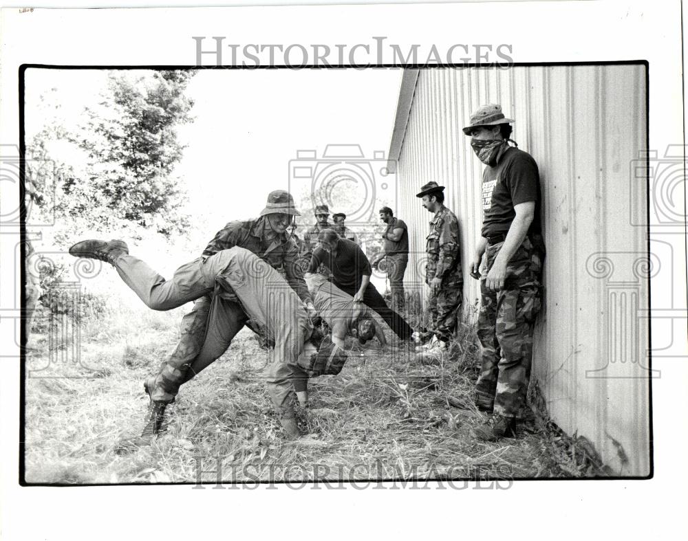 1985 Press Photo mercenary training camp Kent County - Historic Images