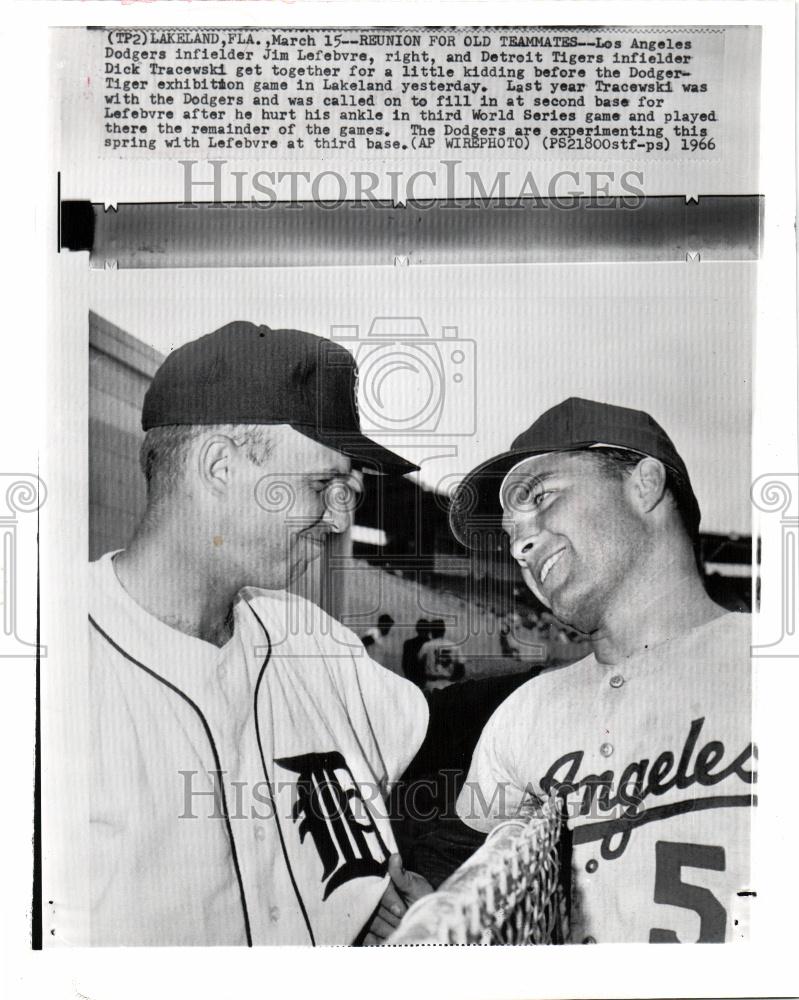 1966 Press Photo Jim Lefebvre Dick Tracewski - Historic Images