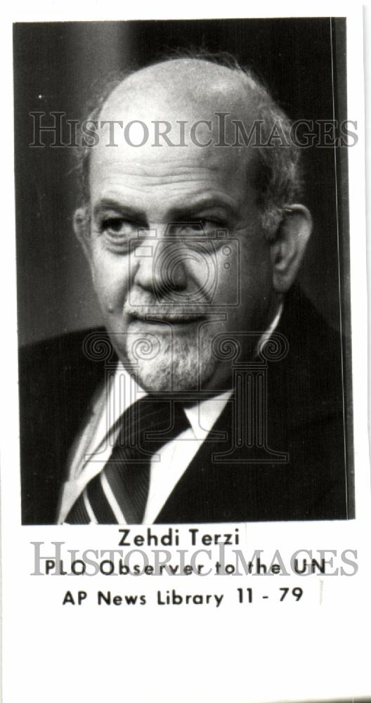 1979 Press Photo Zehdi Terzi PLO Observer  UN - Historic Images