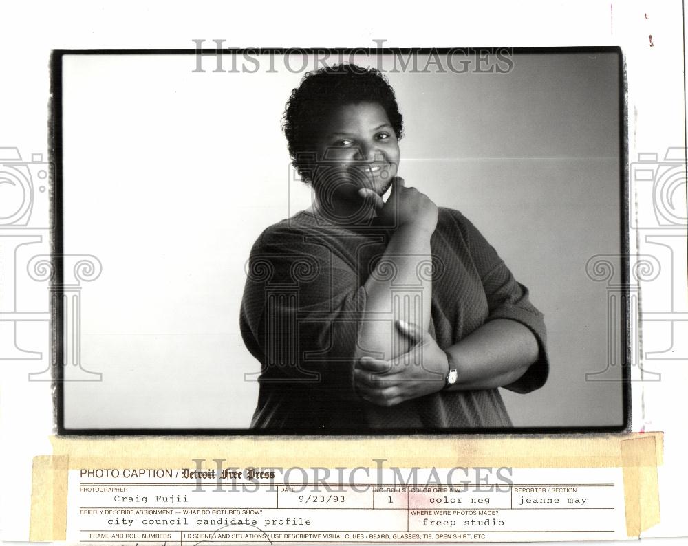 1993 Press Photo angela brown cass texh city council - Historic Images