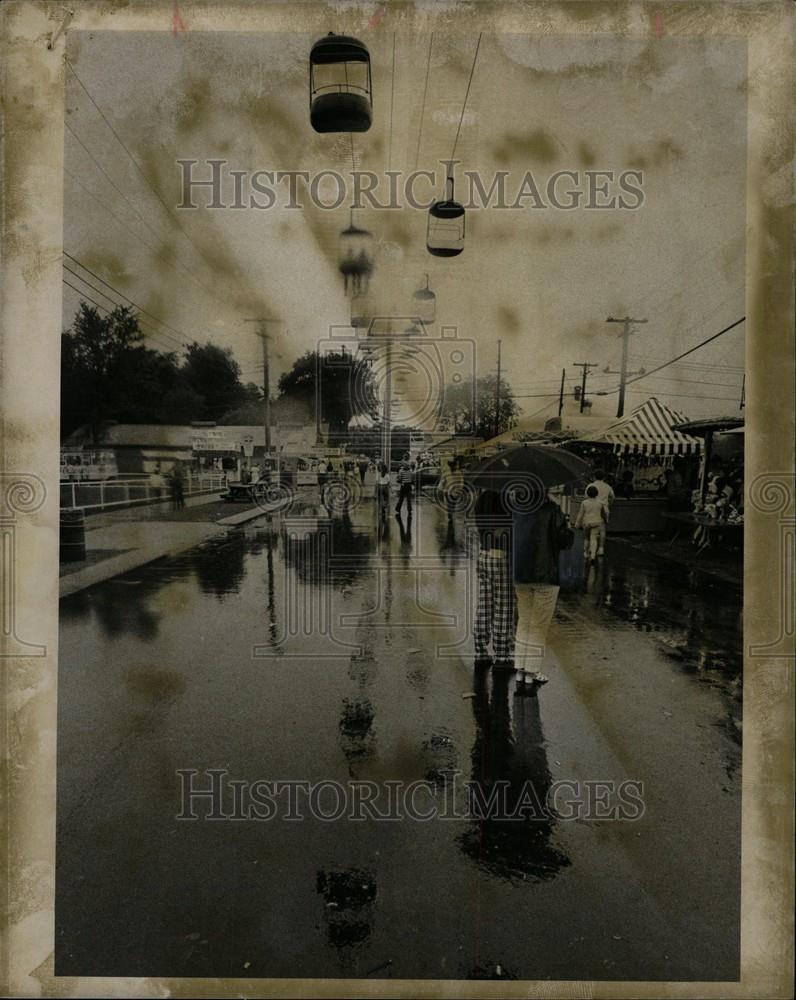 1970 Press Photo State Fair puddles of water - Historic Images