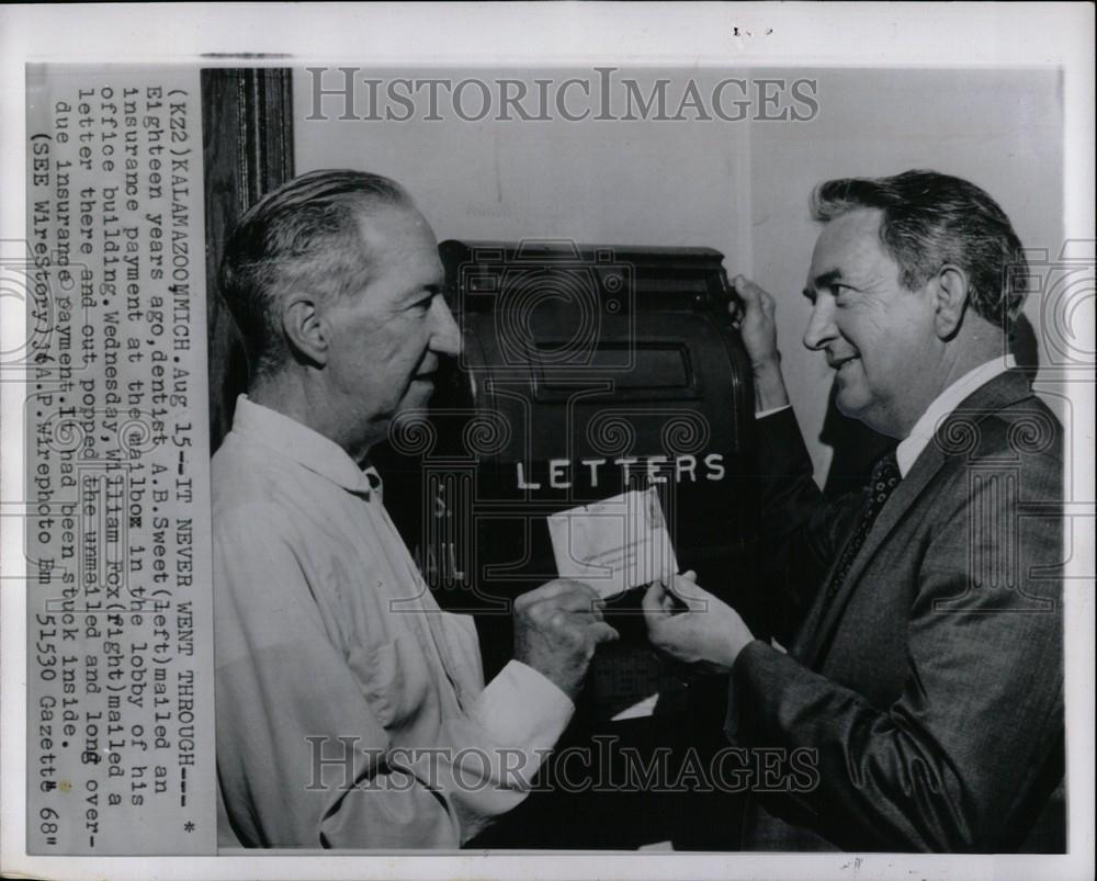 1968 Press Photo dentist A B Sweet KALAMAZOOMMICH - Historic Images