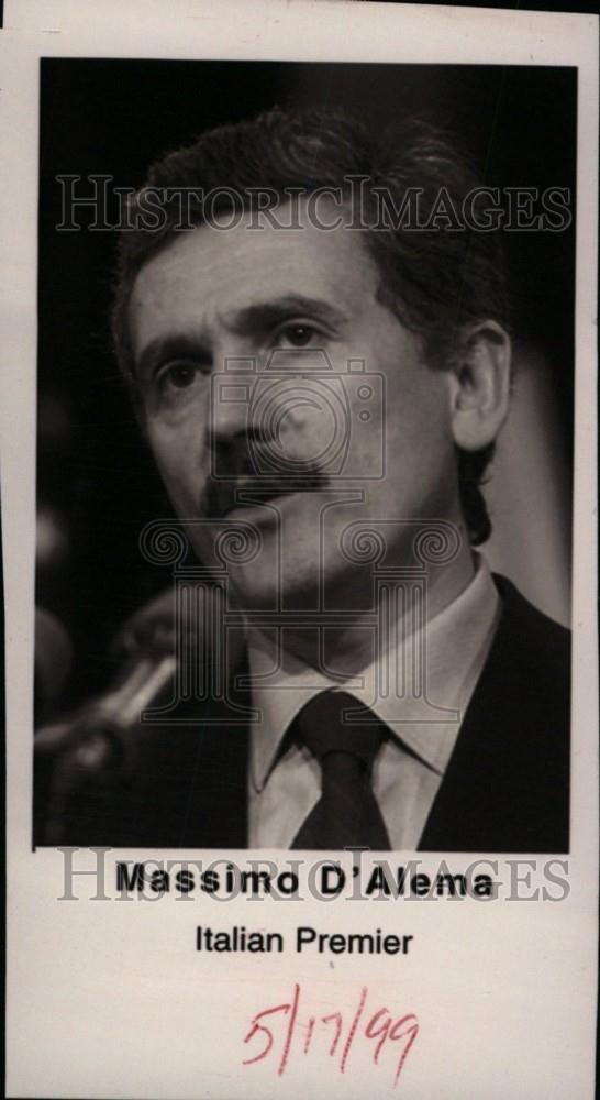 1999 Press Photo Massimo D Alema Italian Premier - Historic Images