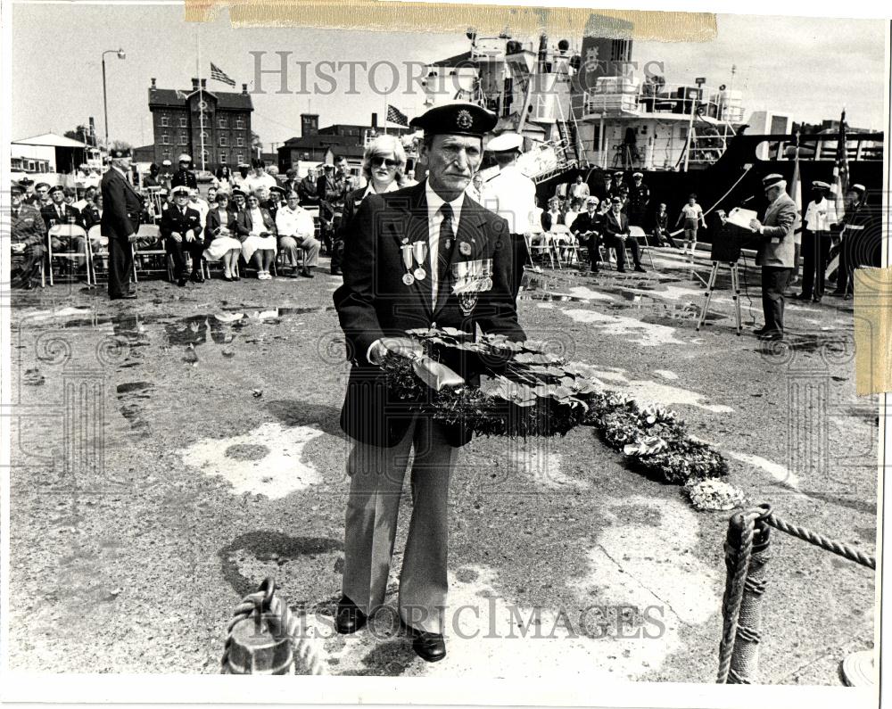 1981 Press Photo Sam Agnew, Royal Canadian Naval Asso. - Historic Images