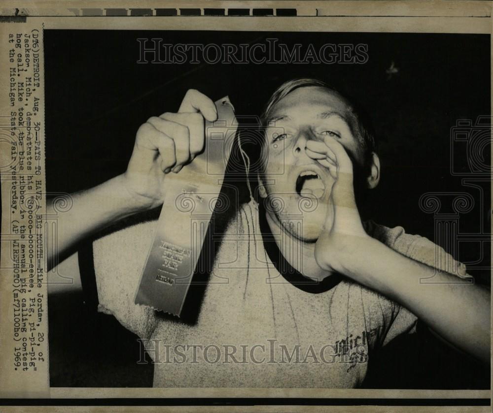 1969 Press Photo Mike Jordan Michigan State Fair - Historic Images