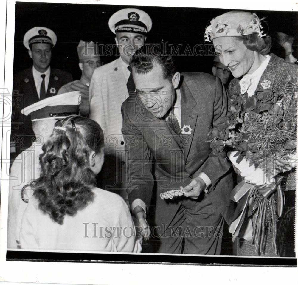 1958 Press Photo Nixon Aquatennial summer festival - Historic Images