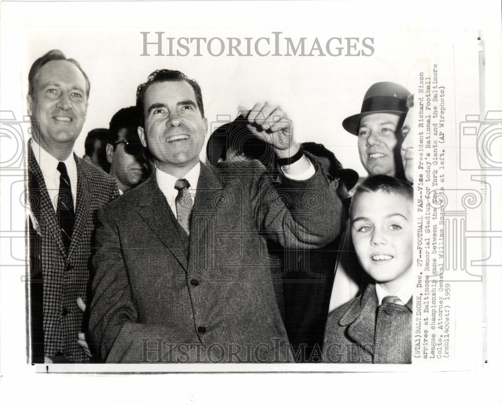 1959 Press Photo richard nixon baltimore memorial - Historic Images