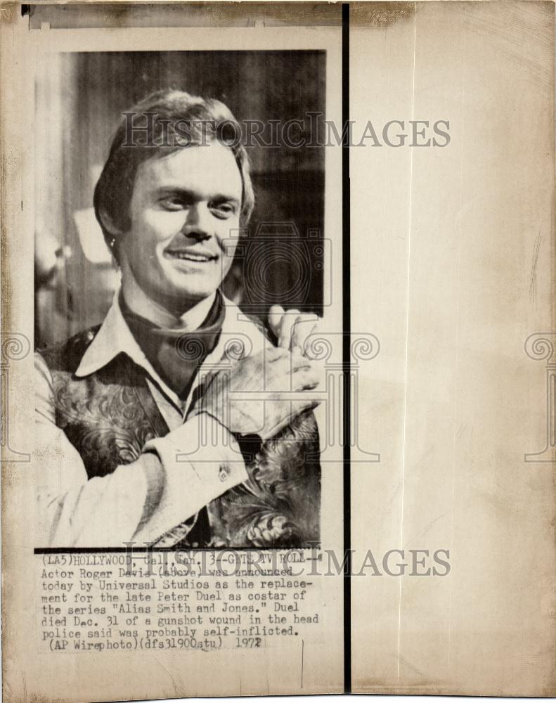 1972 Press Photo Roger Davis Actor - Historic Images