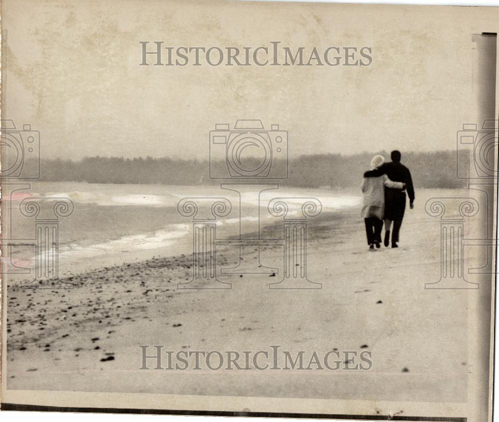 1971 Press Photo President Nixon Sam Clemente Beach - Historic Images