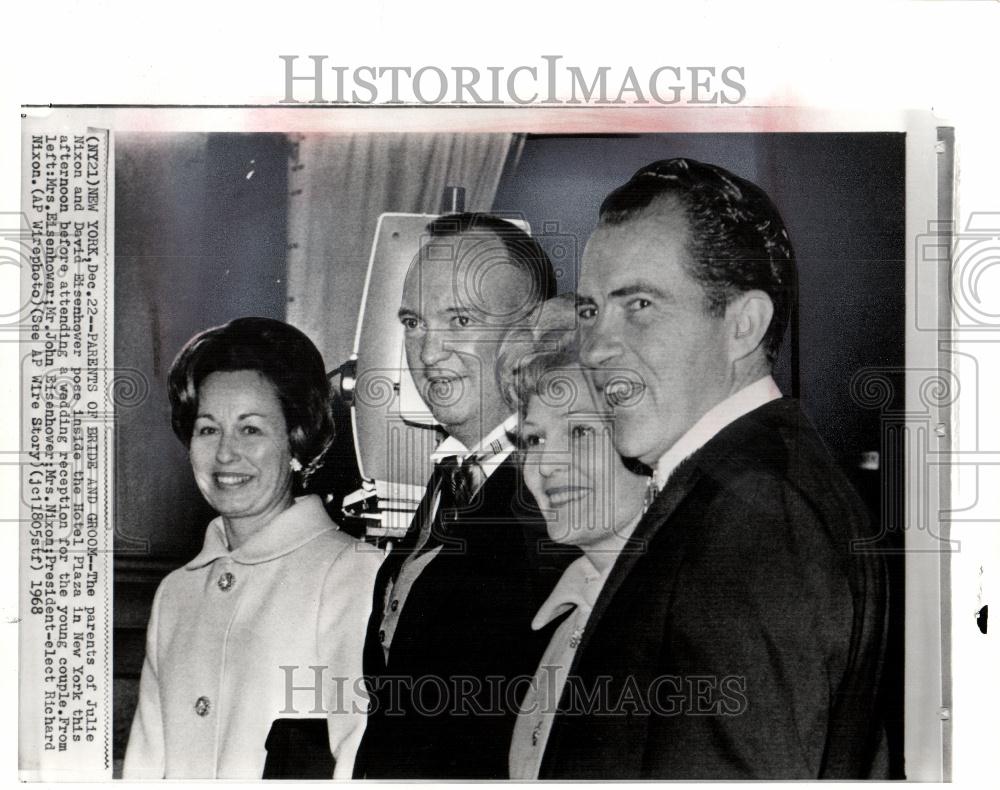 1968 Press Photo President Nixon Eisenhower Wedding - Historic Images