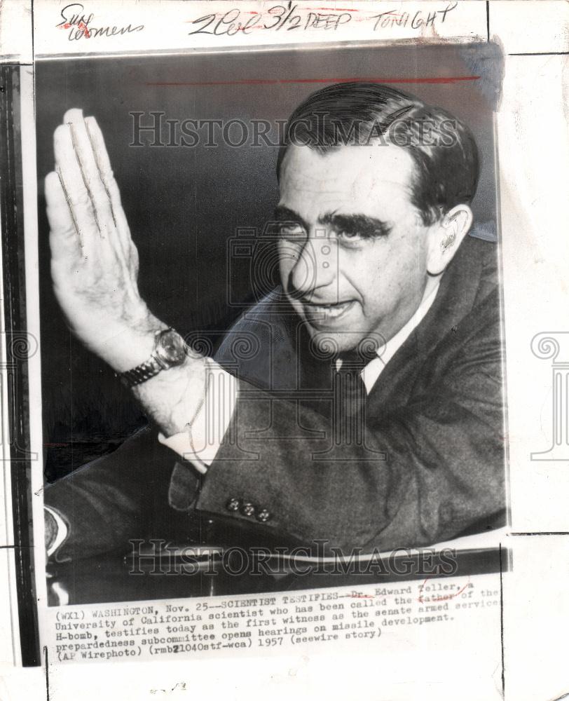 1957 Press Photo Dr. Edward Teller - Historic Images