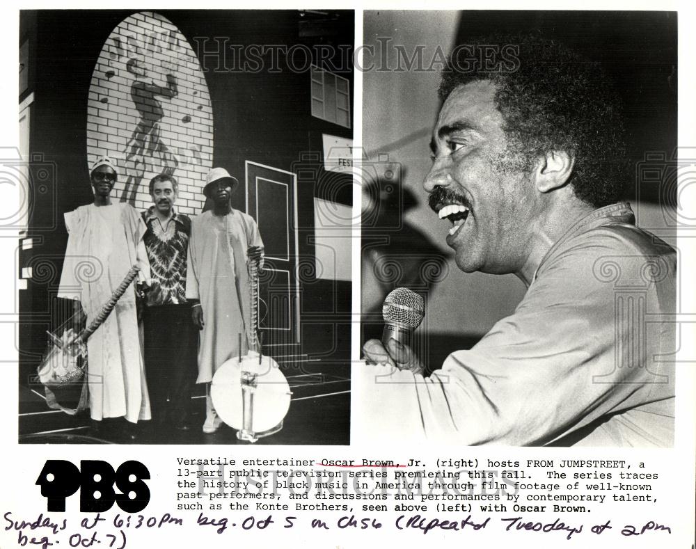 1980 Press Photo Oscar Brown singer songwriter poet - Historic Images