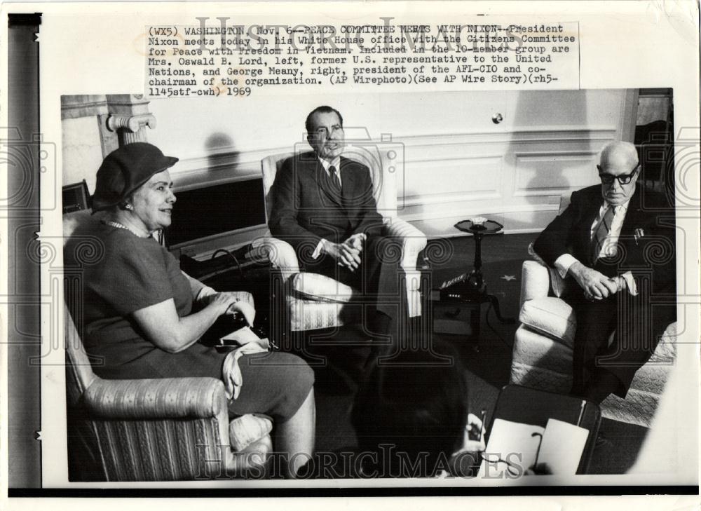 1969 Press Photo President Nixon Citizens Committee - Historic Images