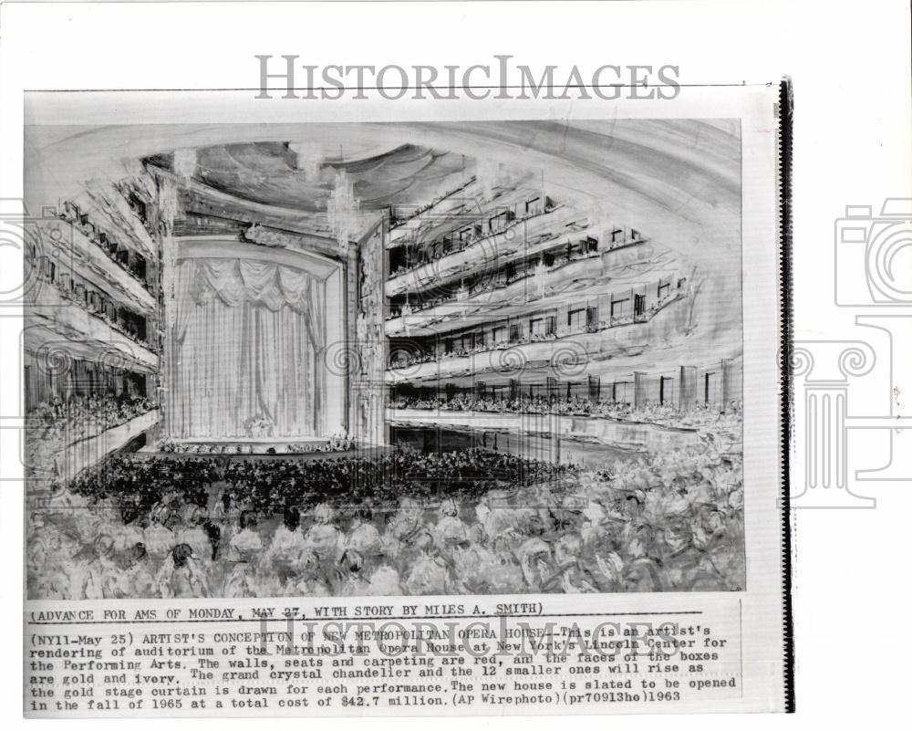 1963 Press Photo Metropolitan Opera House Lincoln Arts - Historic Images