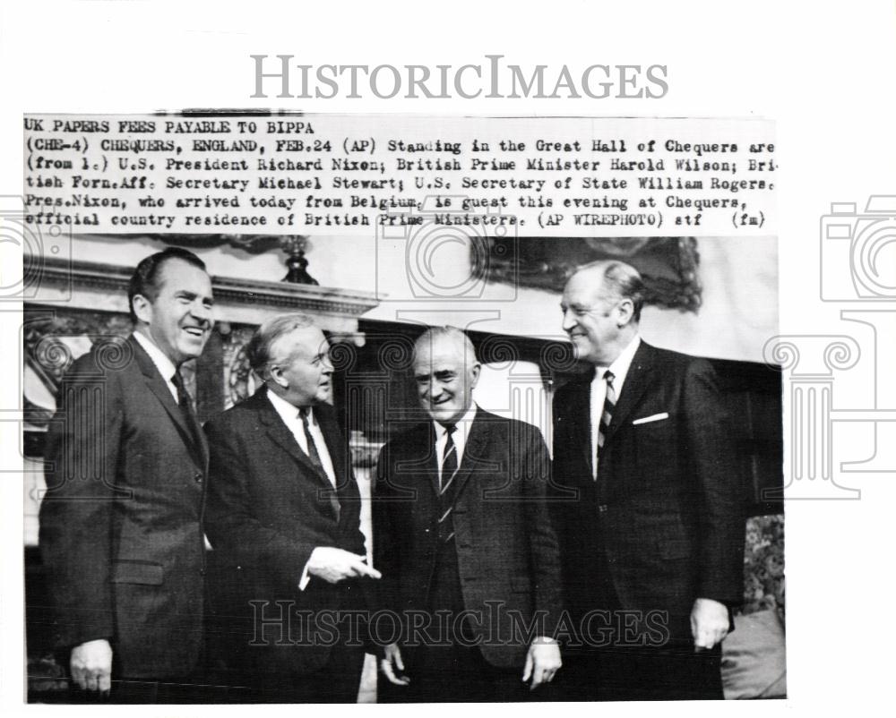 1970 Press Photo Chequers Nixon Wilson - Historic Images