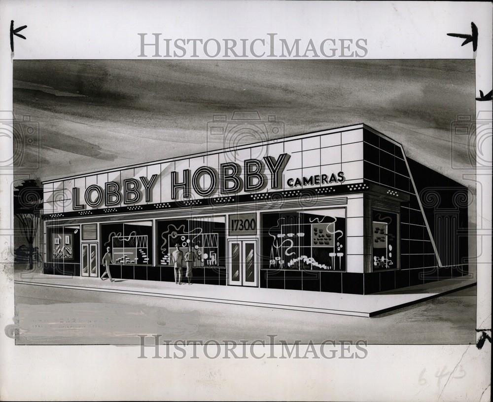 1950 Press Photo Lobby Hobby Department Store - Historic Images