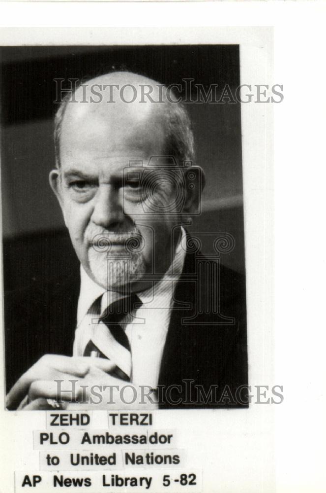 1982 Press Photo Zehd Terzi  PLO Ambassador - Historic Images