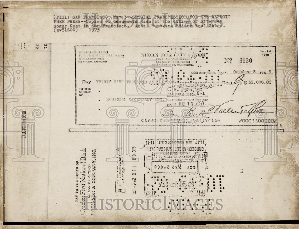 1963 Press Photo evidence Roger Kent Nixon - Historic Images
