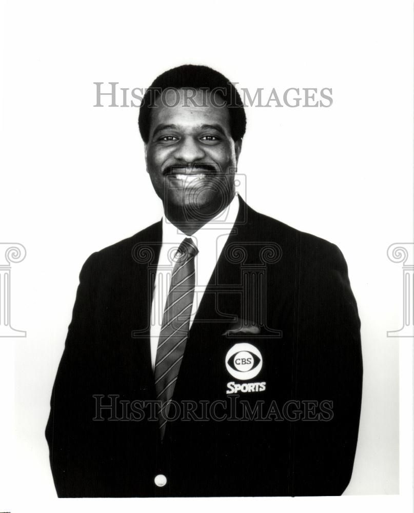 1991 Press Photo James Brown NFL Today Sportscaster - Historic Images