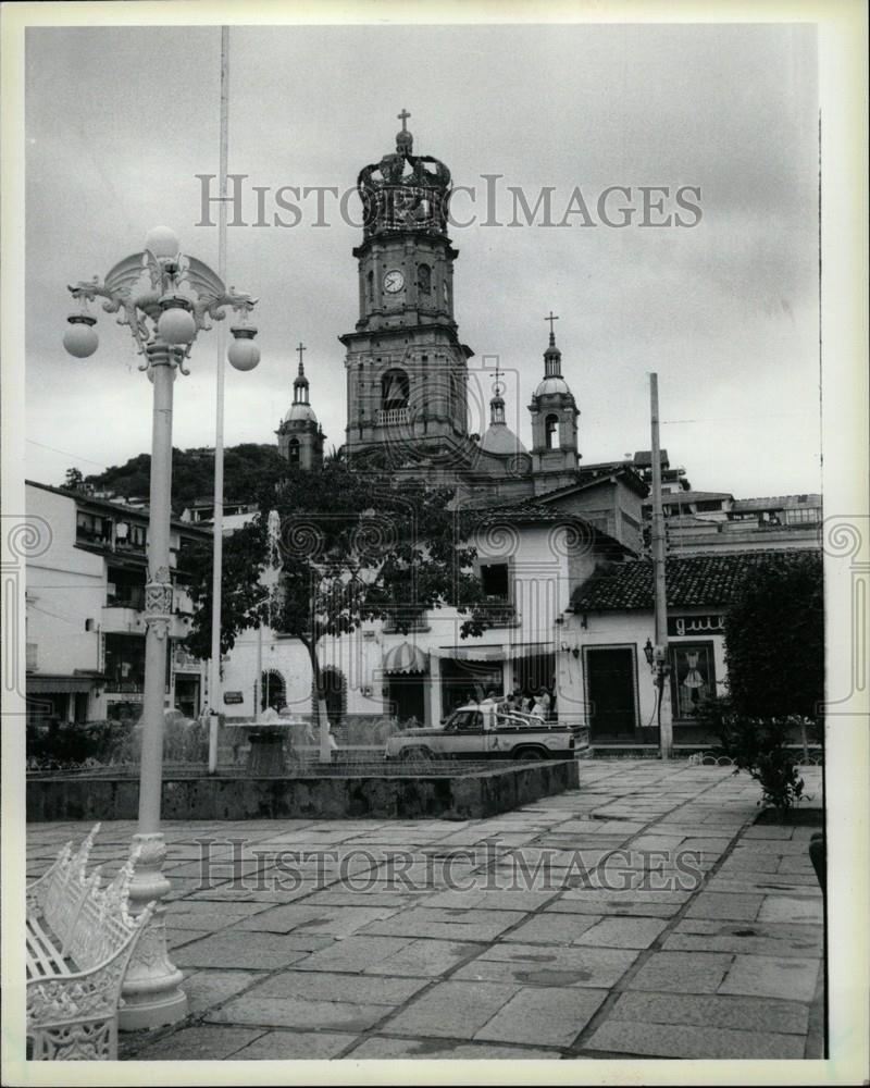 1985 Press Photo Church Guadalupe Puerto Vallarta - Historic Images