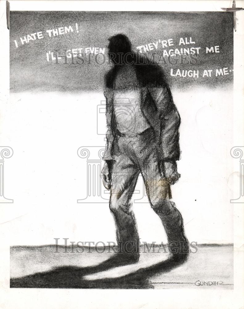 1952 Press Photo mental disorder-illness psychological - Historic Images