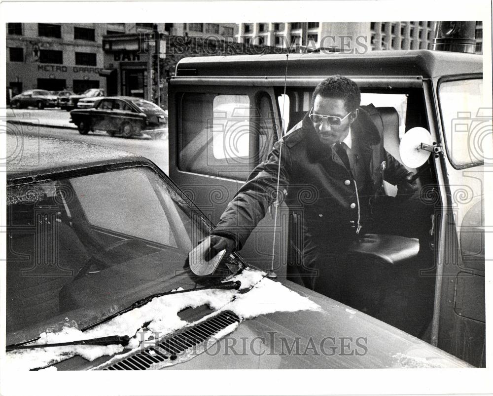 1979 Press Photo William Works meter maid - Historic Images