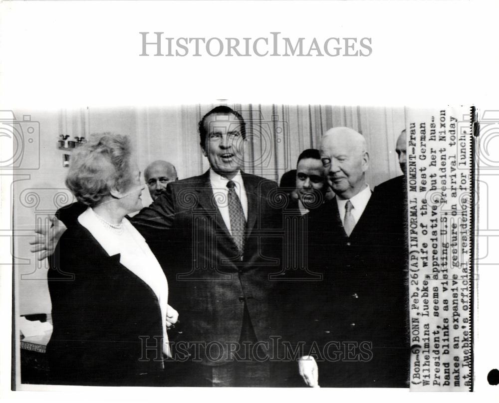 Press Photo Frau Wilhelmina Luebke Nixon - Historic Images