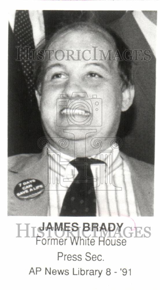 1991 Press Photo JAMES BRADY - Historic Images