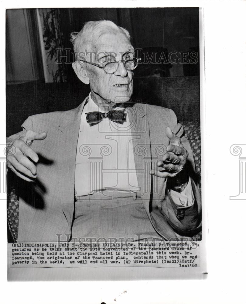 1960 Press Photo Dr. Francis Everett Townsend - Historic Images