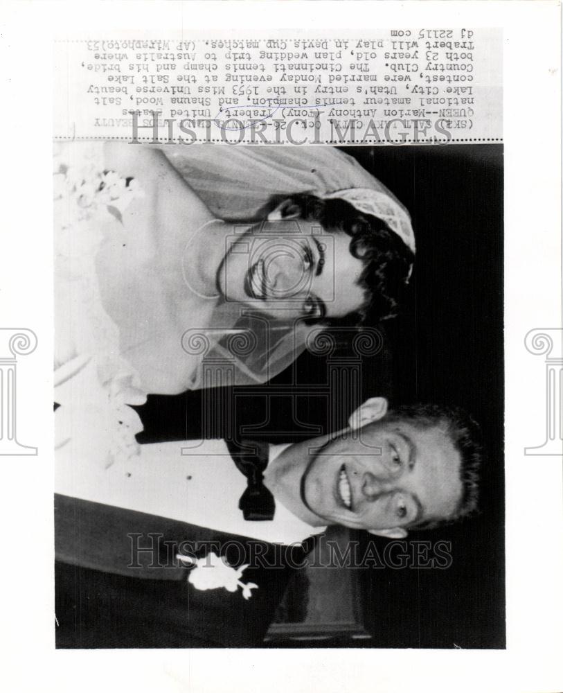 1953 Press Photo anthony trabert tenis champion weds - Historic Images