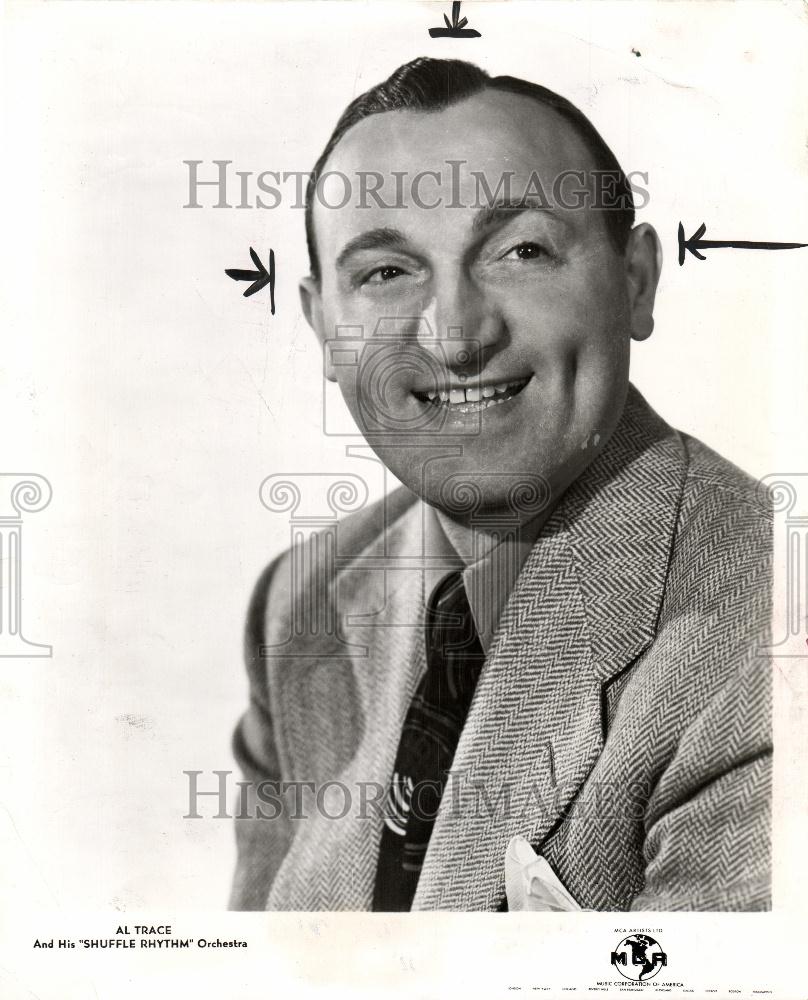 1950 Press Photo Al Trace Shuffle Rhythm Orchestra - Historic Images