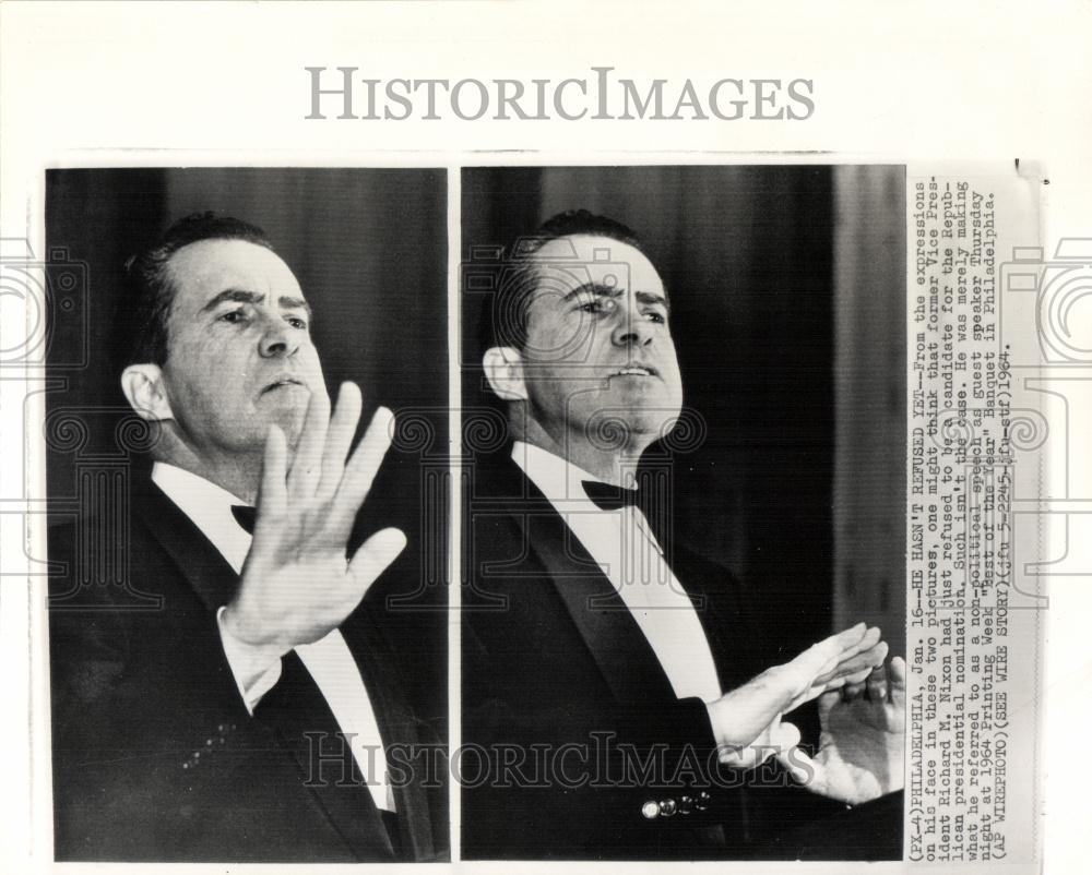 1964 Press Photo Richard M. Nixon President U.S. 37th - Historic Images