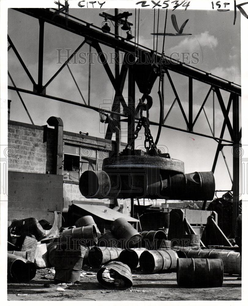 1954 Press Photo Drum Container Transportation Use - Historic Images
