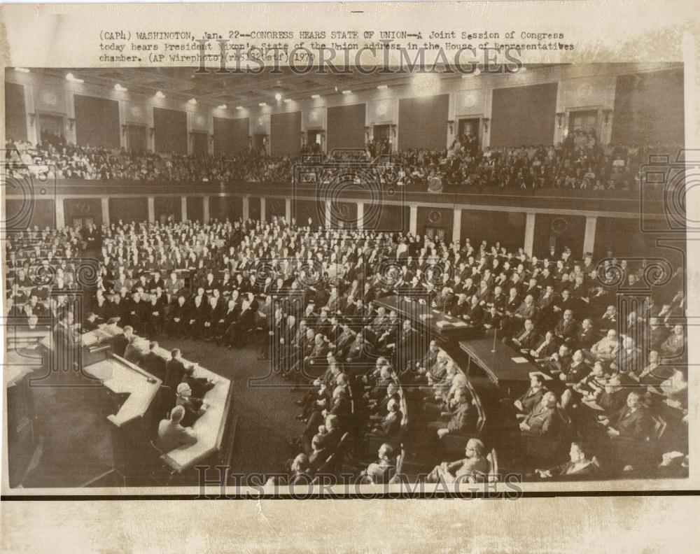 1970 Press Photo Nixon State of the Union Congress - Historic Images