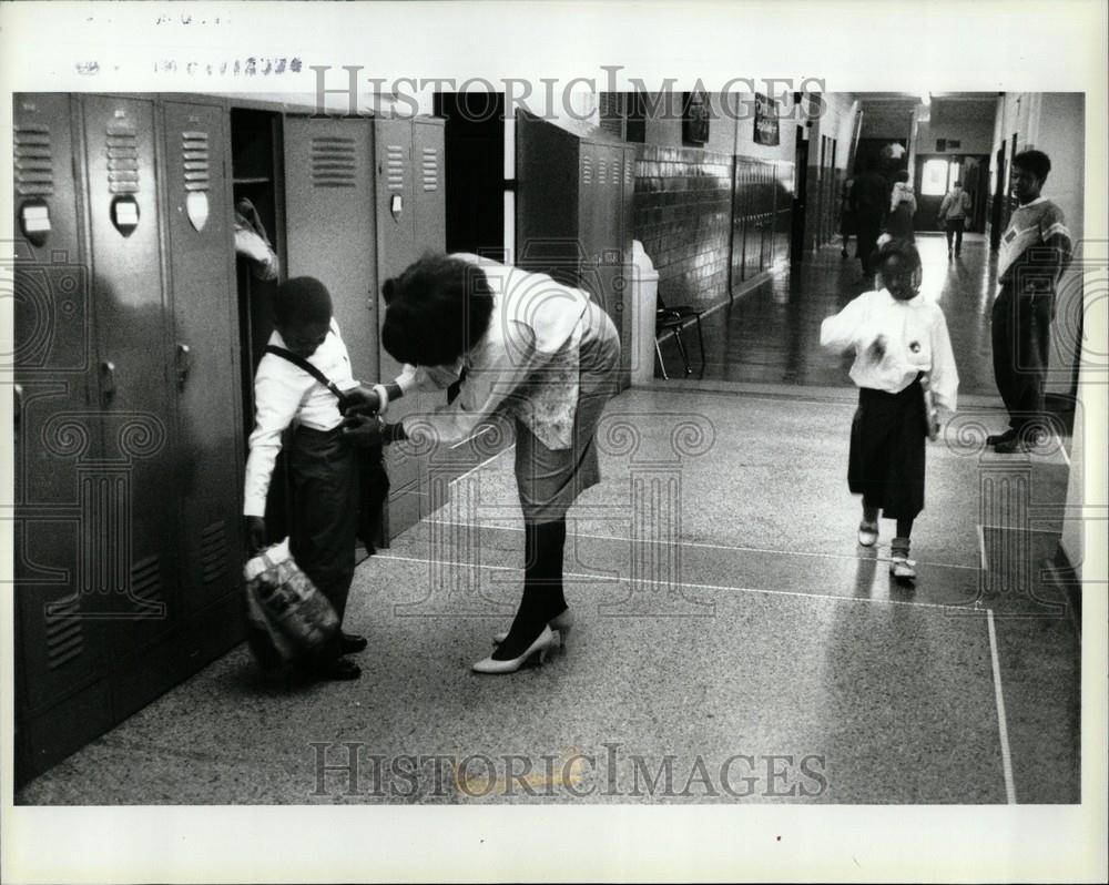 1993 Press Photo Malcolm Academy Paula A. Ford Olajuwoe - Historic Images