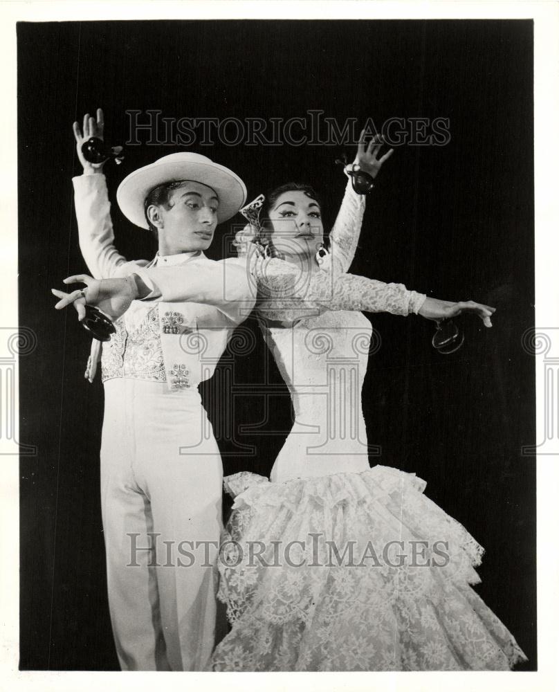 1955 Press Photo TERESA AND LUISILLO BALLETS ESPAGNOLS - Historic Images