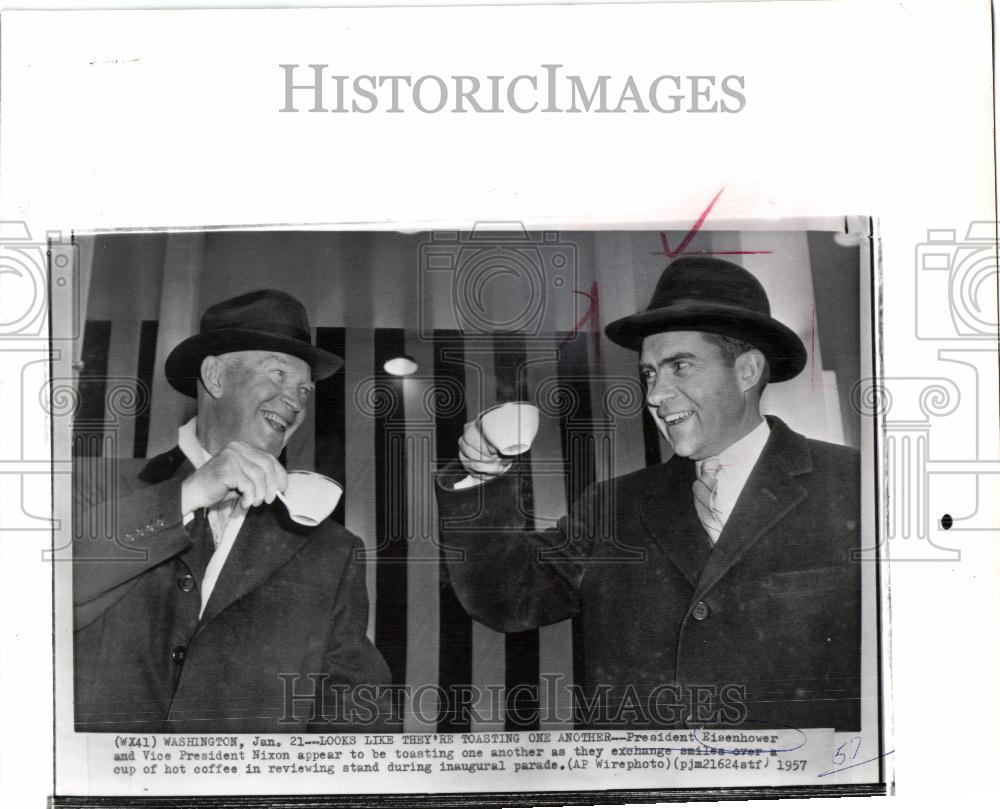 1969 Press Photo President Eisenhower Vice Nixon - Historic Images