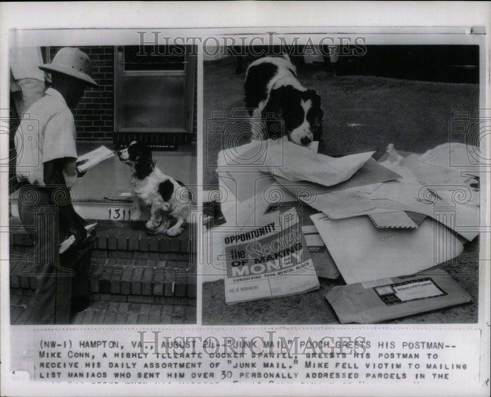 1963 Press Photo Mike Conn JUNK MAIL - Historic Images