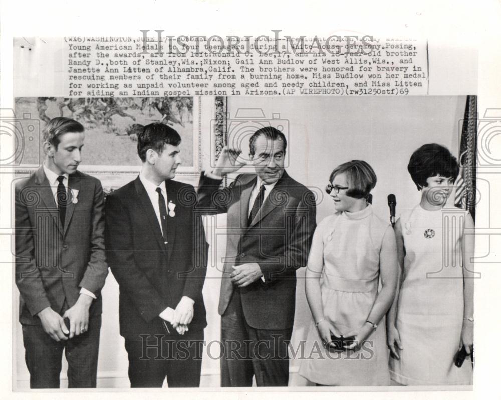 1969 Press Photo Ronald Randy  C. Lee Nixon Budlow - Historic Images