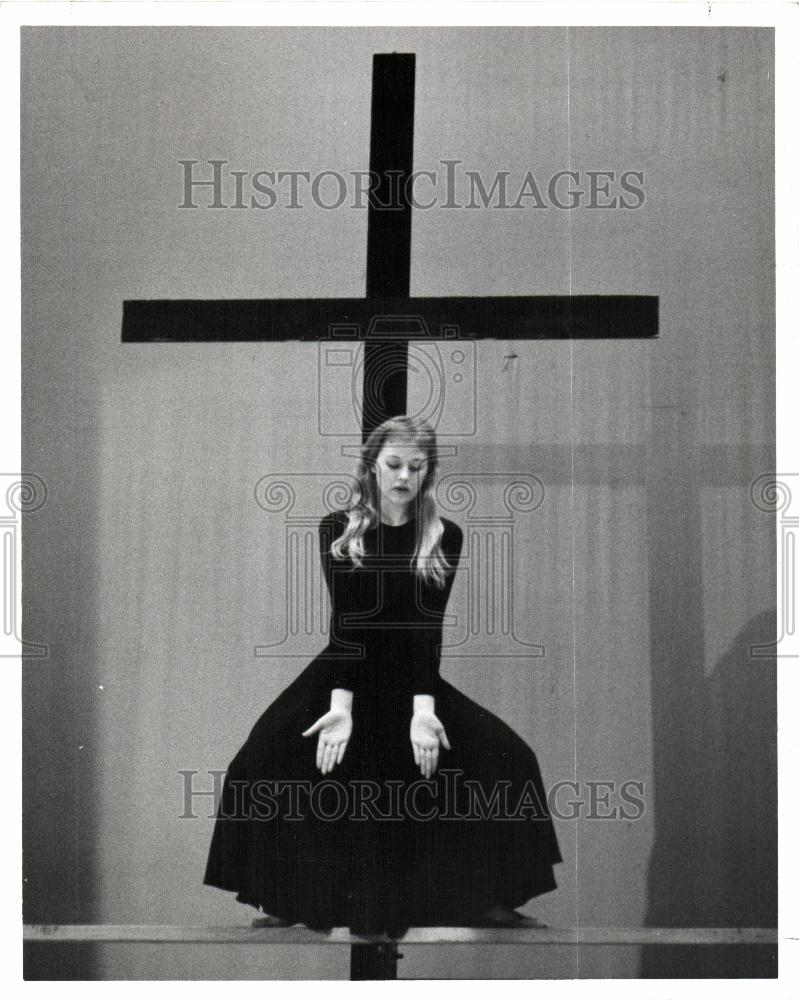 1960 Press Photo Mercy College McAuley Auditorium Drama - Historic Images