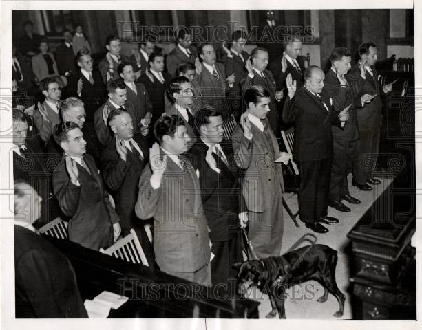 1943 Press Photo law school graduates admitted MI - Historic Images