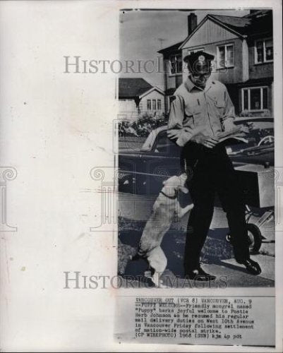 1968 Press Photo Herb Johnson mailmen postal strike - Historic Images