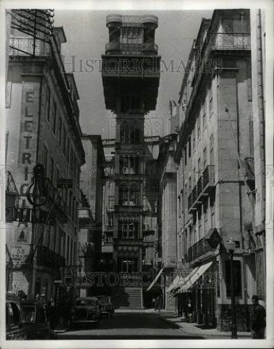 1941 Press Photo Lisbon Portugal elevator Rua Auria - Historic Images
